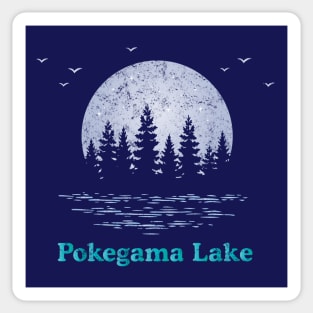 Pokegama Lake Moon Stars Trees Outdoors Sticker